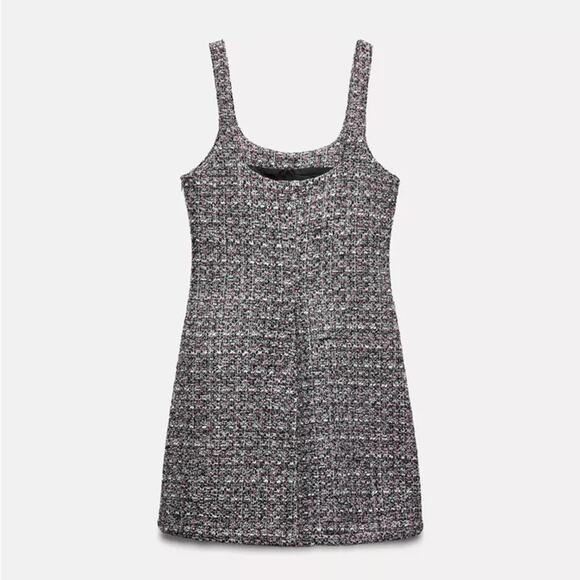 NWT Zara Short Textured Dress - Picture 7 of 8